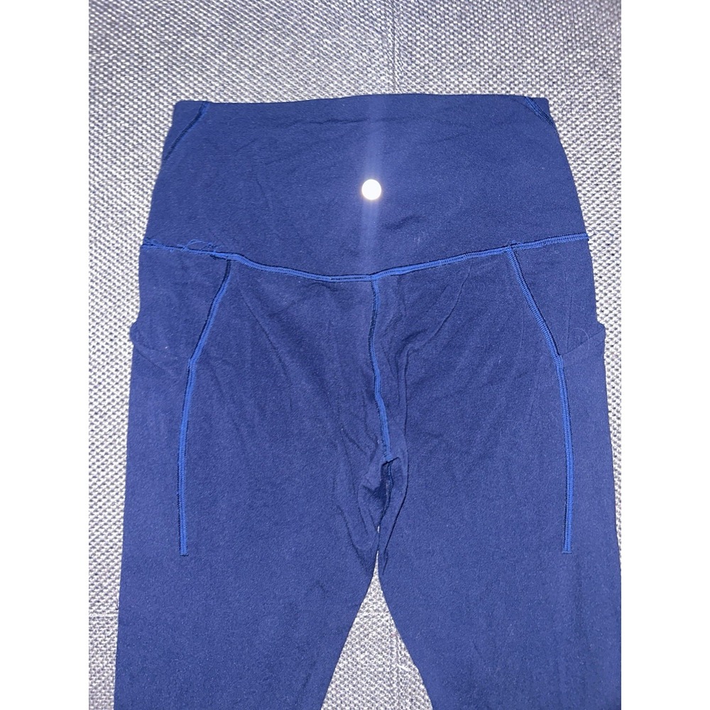 Lululemon Women's Align High Rise Leggings Navy Blue Size 6 Activewear Casual